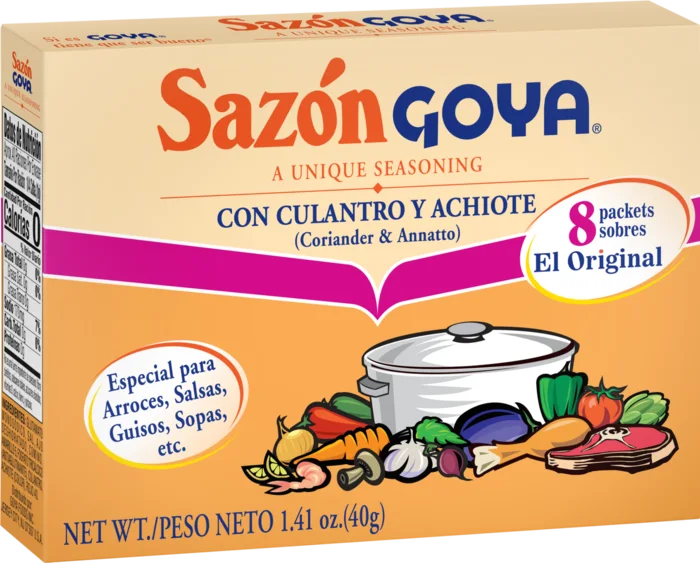 Goya Sazón with Coriander & Annatto package