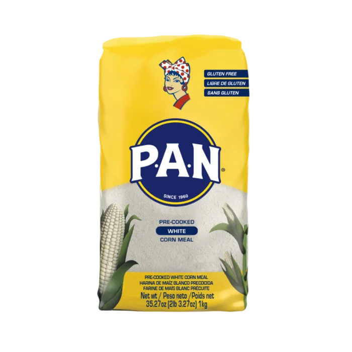 P.A.N. Pre-Cooked White Corn Meal, 2 lb package